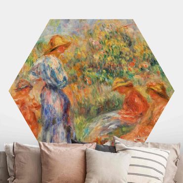 Papier peint hexagonal autocollant avec dessins - Auguste Renoir - Three Women And Child In A Landscape