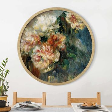 Tableau rond encadré - Auguste Renoir - Vase Of Peonies