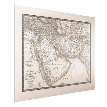 Tableau sur aluminium - Vintage Map In The Middle East