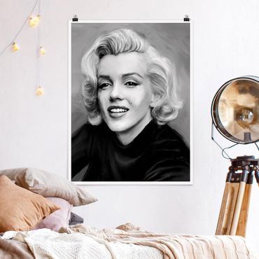 Poster noir et blanc - Marilyn In Private