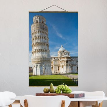 Tableau en tissu avec porte-affiche - The Leaning Tower of Pisa