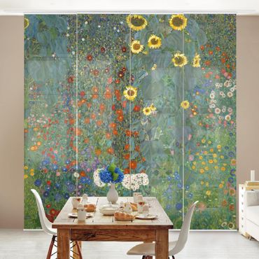 Set de panneaux coulissants - Gustav Klimt - Garden Sunflowers