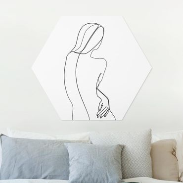 Hexagone en forex - Line Art Back Woman Black And White