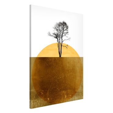 Tableau magnétique - Golden Sun With Tree