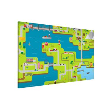 Tableau magnétique - Playoom Mat Streets - City And River