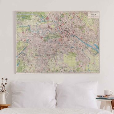 Impression sur toile - Vintage Map Berlin