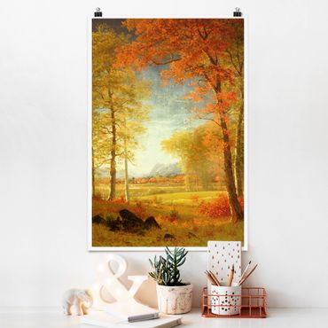 Poster reproduction - Albert Bierstadt - Autumn In Oneida County, New York