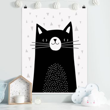 Poster chambre enfant - Zoo With Patterns - Cat