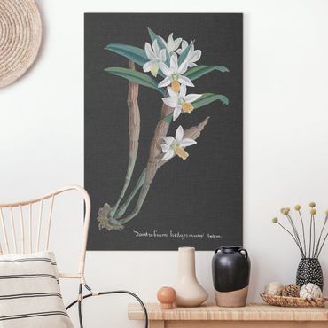 Impression sur toile - White Orchid On Linen I