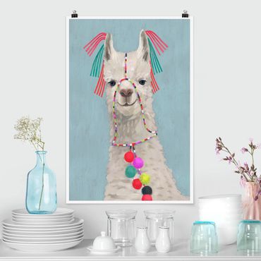 Poster animaux - Lama With Jewelry II