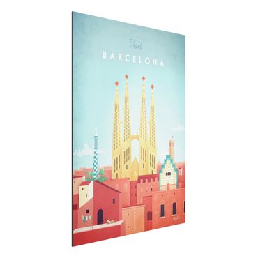 Impression sur aluminium - Travel Poster - Barcelona