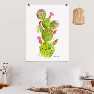 Poster fleurs - Cactus With Bibel Verse III