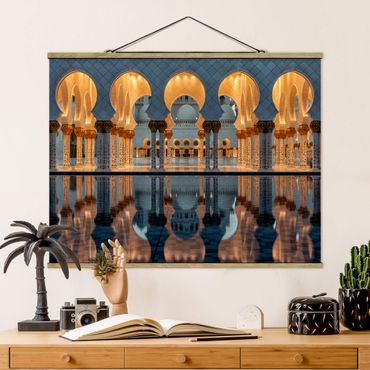 Tableau en tissu avec porte-affiche - Reflections In The Mosque