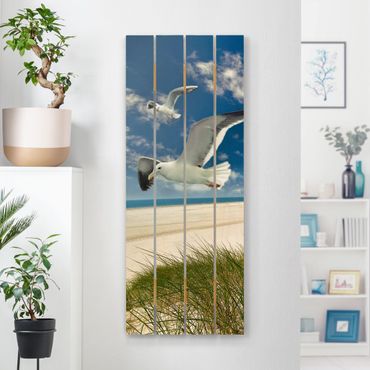 Impression sur bois - Dune Breeze Seagulls