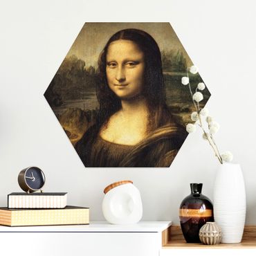 Hexagone en alu Dibond - Leonardo da Vinci - Mona Lisa