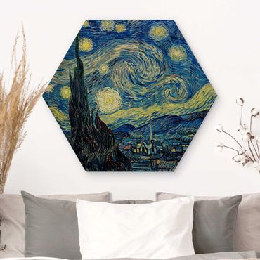 Hexagone en bois - Vincent Van Gogh - The Starry Night