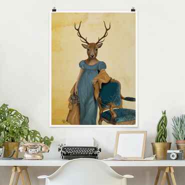 Poster animaux - Animal Portrait - Deer Lady