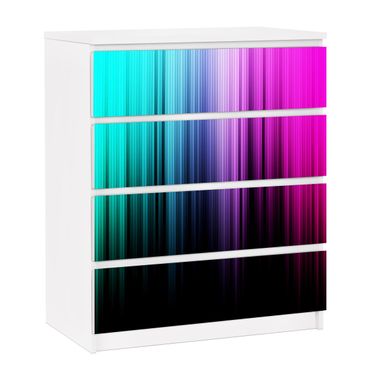 Papier adhésif pour meuble IKEA - Malm commode 4x tiroirs - Rainbow Display