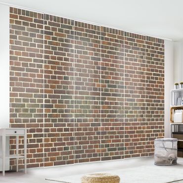 Set de panneaux coulissants - Brick Wallpaper London Maroon
