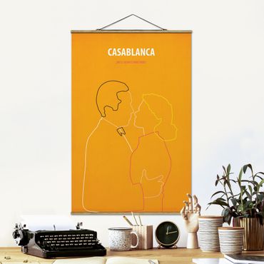 Tableau en tissu avec porte-affiche - Film Poster Casablanca