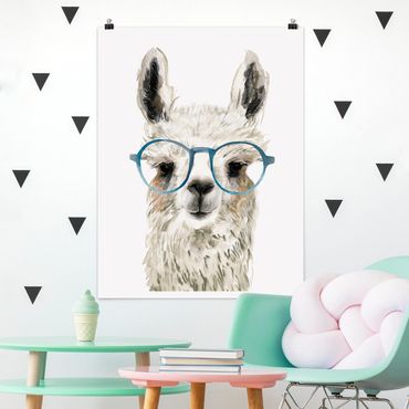 Poster chambre enfant - Hip Lama With Glasses III