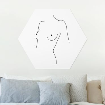 Hexagone en forex - Line Art Nude Bust Woman Black And White