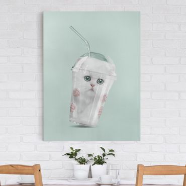 Tableau sur toile - Shake With Cat