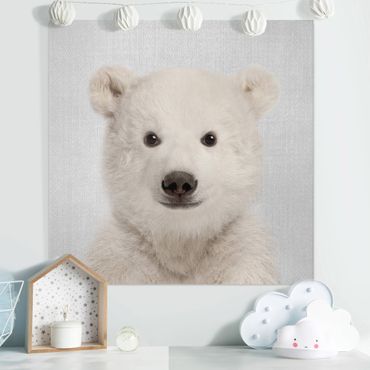 Tableau sur toile - Baby Polar Bear Emil - Carré 1:1