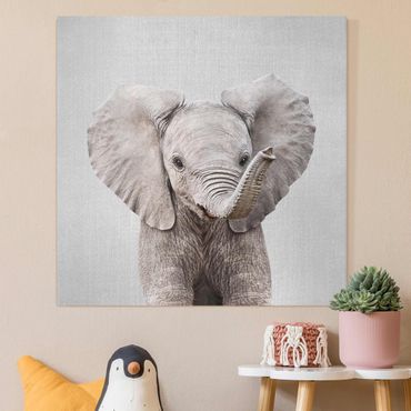 Tableau sur toile - Baby Elephant Elsa - Carré 1:1