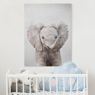 Tableau sur toile - Baby Elephant Elsa - Format portrait 3:4