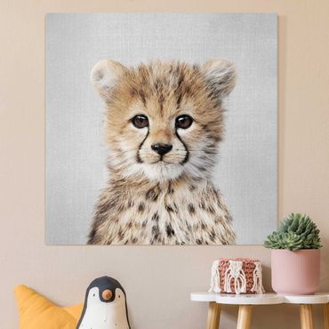 Tableau sur toile - Baby Cheetah Gino - Carré 1:1