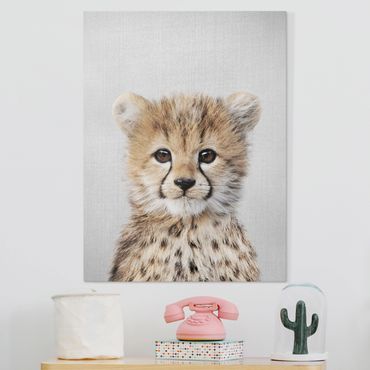 Tableau sur toile - Baby Cheetah Gino - Format portrait 3:4