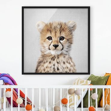 Poster encadré - Baby Cheetah Gino