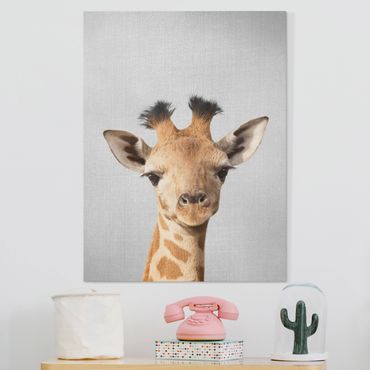 Tableau sur toile - Baby Giraffe Gandalf - Format portrait 3:4