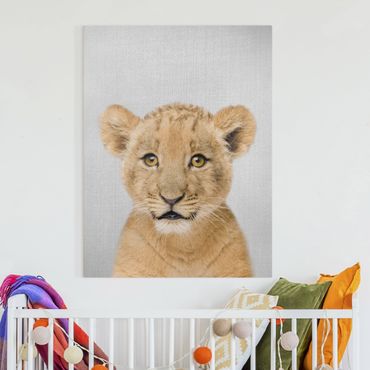 Tableau sur toile - Baby Lion Luca - Format portrait 3:4