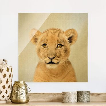 Tableau en verre - Baby Lion Luca