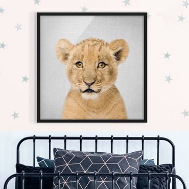 Poster encadré - Baby Lion Luca