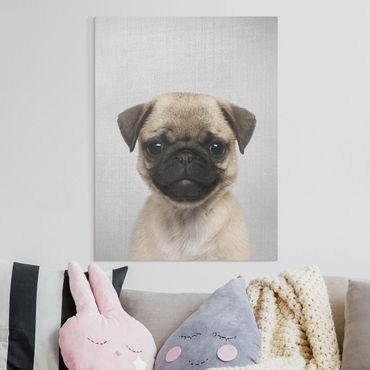 Tableau sur toile - Baby Pug Moritz - Format portrait 3:4