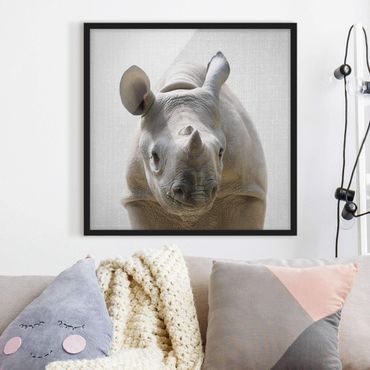 Poster encadré - Baby Rhinoceros Nina