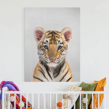 Tableau sur toile - Baby Tiger Thor - Format portrait 3:4