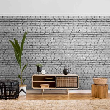 Metallic wallpaper - Brick Wallpaper Black And White