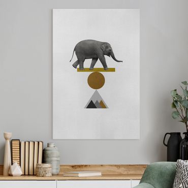 Tableau sur toile - Art Of Balance Elephant