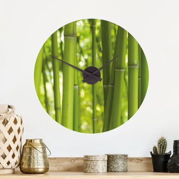 Sticker mural horloge - Bamboo