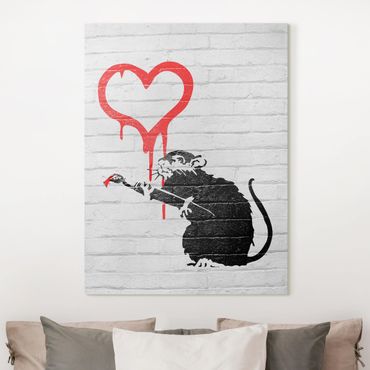 Tableau sur toile - Banksy - Love Rat