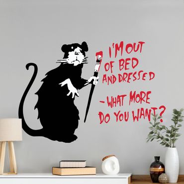 Sticker mural - Out Of Bed Rat - Brandalised ft. Graffiti by Banksy