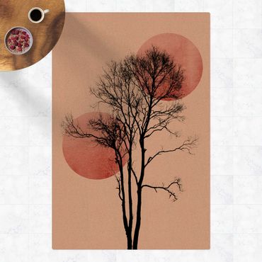 Tapis en liège - Tree in Nightsky - Format portrait 2:3