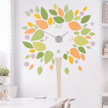 Sticker mural horloge - Tree Clock