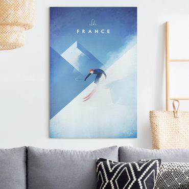 Impression sur toile - Travel Poster - Ski In France