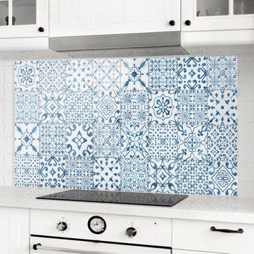 Fond de hotte - Pattern Tiles Blue White