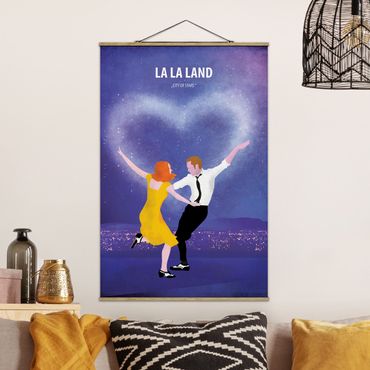Tableau en tissu avec porte-affiche - Film Poster La La Land